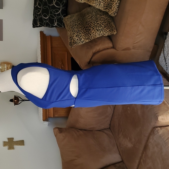 The á Cut Out Bodycon Cobalt Blue Short Dress Size S - Picture 2 of 7